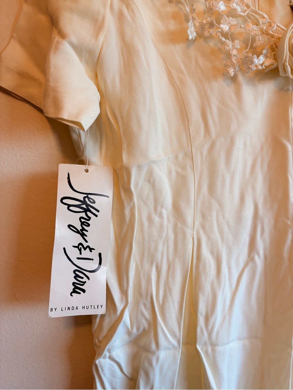 Women’s Ivory Embellished Jumpsuit - Picture 2 of 3